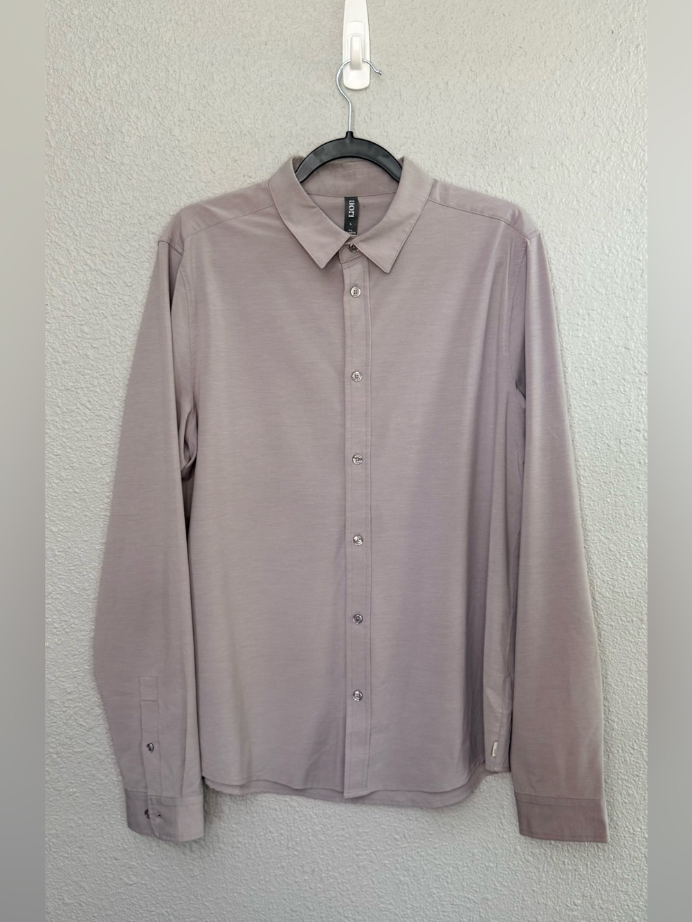 Vuori | Long Sleeve Bridge Button Down Shirt | Grey | Size Large